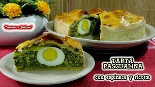 TARTA PASCUALINA con espinacas y ricotta fácil y deliciosa [upl. by Llennehc]