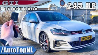 2019 VW Golf GTI Performance REVIEW POV Test Drive on AUTOBAHN amp ROAD by AutoTopNL [upl. by Aerua550]