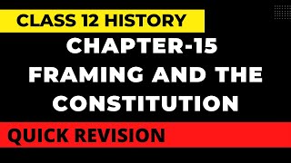 Framing the Constitution quick revision  Class12 His Ch 15  success learning [upl. by Spatola]