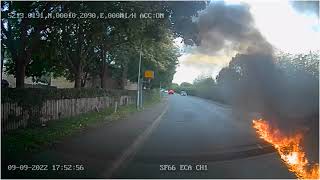 Motorcyclist caused fireball crash [upl. by Born802]