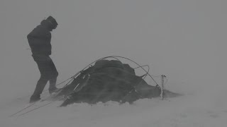 Waking up to a storm while summit camping in the Cairngorms Hilleberg Jannu [upl. by Carnahan]