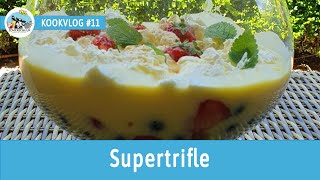 Kookvlog 11  Supertrifle met vanillevla en vers fruit [upl. by Hoo468]