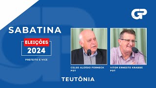 ELEIÇÕES 2024  SABATINA COM CANDIDATOS DE TEUTÔNIA  CELSO ALOÍSIO FORNECK E VITOR ERNESTO KRABBE [upl. by Mattson926]