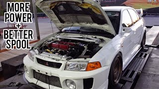 Evo 5 Gets My Favorite Turbo EVER Install  Dyno [upl. by Arraek412]