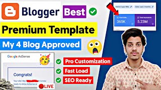 Best Blogger Template For AdSense Approval 2023  Premium Blogger Template Free Download [upl. by Refannej]