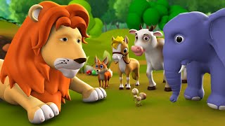 Jungle ka Raja Sher 3D Animated Hindi Moral Stories for Kids जंगल का राजा शेर कहानी Tales Lion King [upl. by Ferris]