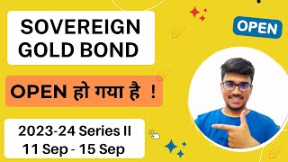 Sovereign Gold Bond Scheme 202324  RBI SGB  September Series 2 [upl. by Yknarf]