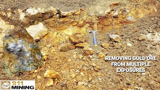 Removing Gold Ore From Gold Exposures [upl. by Merril]