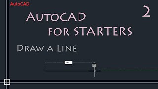 AutoCAD 2D tutorials  How to draw a Line simple and easy [upl. by Ahsienahs]