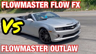 Chevy Camaro SS 62L V8 FLOWMASTER OUTLAW Vs FLOWMASTER FLOW FX [upl. by Mailand]