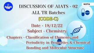 DISCUSSION OF AIATS  02 ALL TR Batches CODEC Chemistry  Aakash Kota [upl. by Fisch555]