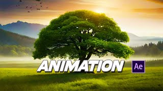 After Effects Nature Tree Cloud Easy Animation Quick Tip [upl. by Orten414]