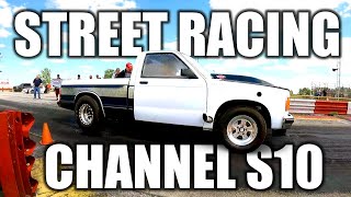 Street Racing Channels Twin Turbo S10 first pass on the new set up [upl. by Nah]