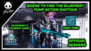 Where To Get The PUMP ACTION SHOTGUN Blueprint In The Island  ARK Survival Ascendent [upl. by Idhem]