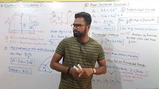 Earthwork For Road and Irrigation Work Mid Depth Method Mean section prismoidal method Simpson [upl. by Edualc813]
