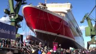 Launching MS Bergensfjord Stocznia Gdańska [upl. by Netsirhk488]