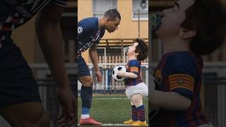 Mbappe vs Messi All Versions 👶🏻😂 [upl. by Anilatak]