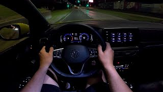 2024 Volkswagen TCross FL 15 TSI 150 HP DSG Night POV Test drive CARiNIK great ambi light [upl. by Kolodgie574]