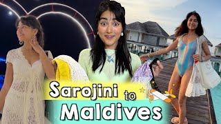 I Wore Cheap Sarojini Nagar Outfits in Maldives 💓🏝️ [upl. by Denbrook624]