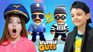 POLÍCIA VS LADRÃO no STUMBLE GUYS QUEM É MELHOR  Piero Start Games [upl. by Crudden898]