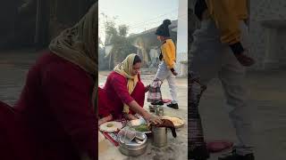 Winter Special Breakfast villagekitchen villagefood villagelife sunilpalvlogs [upl. by Towrey645]