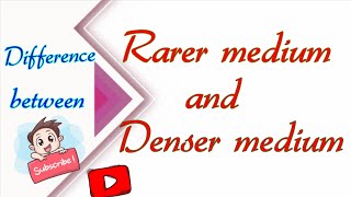 Difference between rarer medium and denser medium [upl. by Lebisor]