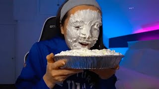 WHIP CREAM PIE TO THE FACE LIVE FOR HITTING 12000 SUBSCRIBERS [upl. by Affay]