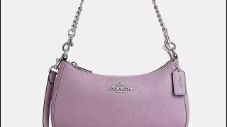 💜Unboxing💜 Coach Teri Shoulder bag purpleforminnie Minnieshandbags [upl. by Eng]