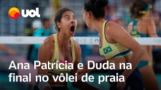 Olimpíadas 2024 Ana Patrícia e Duda vencem e estão na semifinal do vôlei de praia [upl. by Llemij]