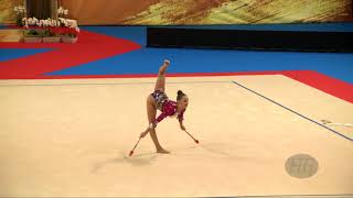 AVERINA Arina RUS  2018 Rhythmic Worlds Sofia BUL  Qualifications Clubs [upl. by Ummersen]