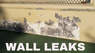 How to fix a retaining wall that keeps peeling water leaking through [upl. by Firahs]