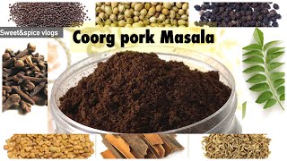 Coorg pork masala Pandi curry masala ಹಂದಿ ಮಸಾಲ Black MasalaGaram Masala [upl. by Melvin161]