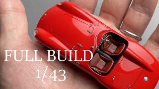 Full Build Ferrari 750 Monza 143 scale model car [upl. by Hcurob]