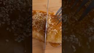 ♨️Greek Feta in Crispy Phyllo  Filo  pastry sheet  with sesame seeds and honey in the air fryer [upl. by Kilroy]