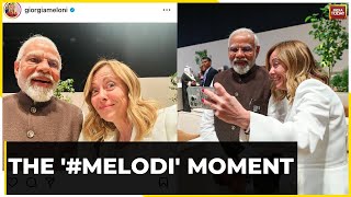 The Melodi Moment Italian PM Giorgia Melonis Good Friends Selfie With Pm Modi Goes Viral [upl. by Latsyrhk]