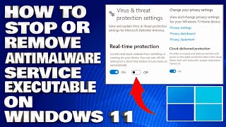 How To Stop or Remove The AntiMalware Service Executable on Windows 1110 Guide [upl. by Packton184]