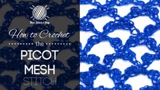 How to Crochet the Picot Mesh Stitch [upl. by Aisak777]