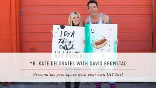 Mr Kate Decorates with David Bromstad  DIY Painting and Decor  Interior Design [upl. by Llenrev]