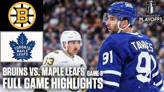 1st Round Boston Bruins vs Toronto Maple Leafs Game 3  Full Game Highlights [upl. by Hersh]