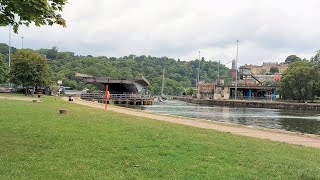 Plimsoll Swing Bridge Swings Cumberland Basin Hotwells Bristol [upl. by Hochman73]