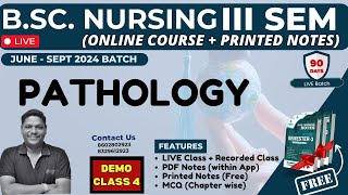 DEMO CLASS 4 I B Sc NURSING 3RD SEM  PATHOLOGY IN HINDI  B Sc NURSING LECTURE 2024 [upl. by Ruprecht]