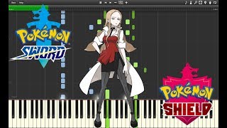 Pokemon Sword and Shield  Oleana Battle Theme Piano Synthesia [upl. by Innavoj]