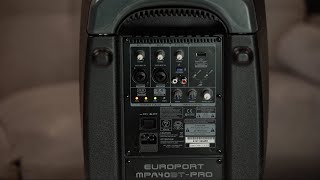 EUROPORT MPA40BTPRO Portable PA System Overview [upl. by Wiltsey]