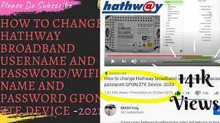 How to change Hathway broadband username and passwordwifi name and password GPON ZTE Device 2022 [upl. by Young607]