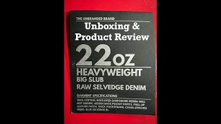 Unboxing amp Product Review Of The Unbranded UB170 22 Oz Skinny Cut Selvedge Denim Jeans [upl. by Ojillek103]