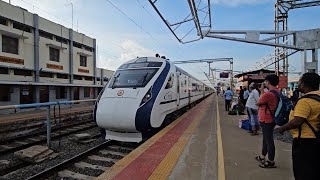 100 kmph Vande Bharat Express overtakes Vaigai Superfast Express [upl. by Kooima]