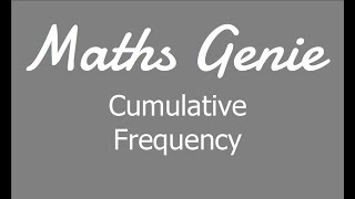 Cumulative Frequency [upl. by Aihsia]