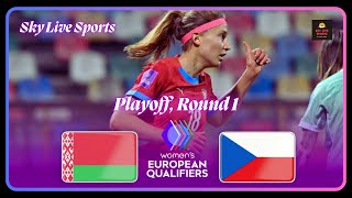 Dont Miss a Kick Czechia vs Belarus  Womens Euro Qualification Playoff on Sky Live Sportslive [upl. by Kandy]