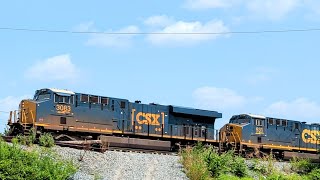 Southbound CSX mixed manifest with midtrain DPU coming off NS Dayton District at Winton Place [upl. by Linneman]