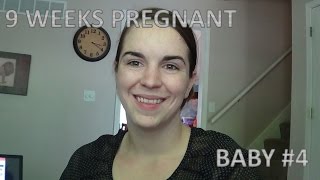 9 Weeks Pregnant with Baby 4 Weight Gain Symptoms Easing and Cravings [upl. by Nimaynib]